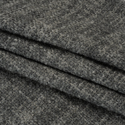 Tweed Upholstery Boucle with Latex Backing - Graphite - Algrove Collection Folded