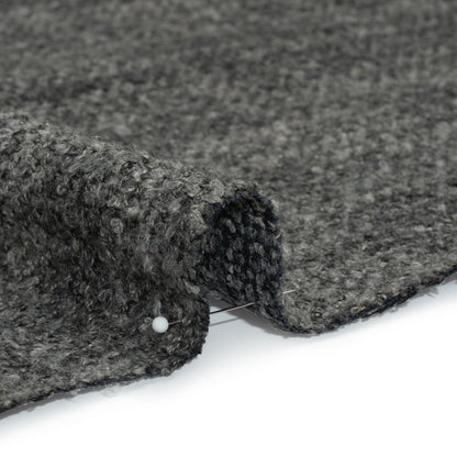 Tweed Upholstery Boucle with Latex Backing - Graphite - Algrove Collection Detail