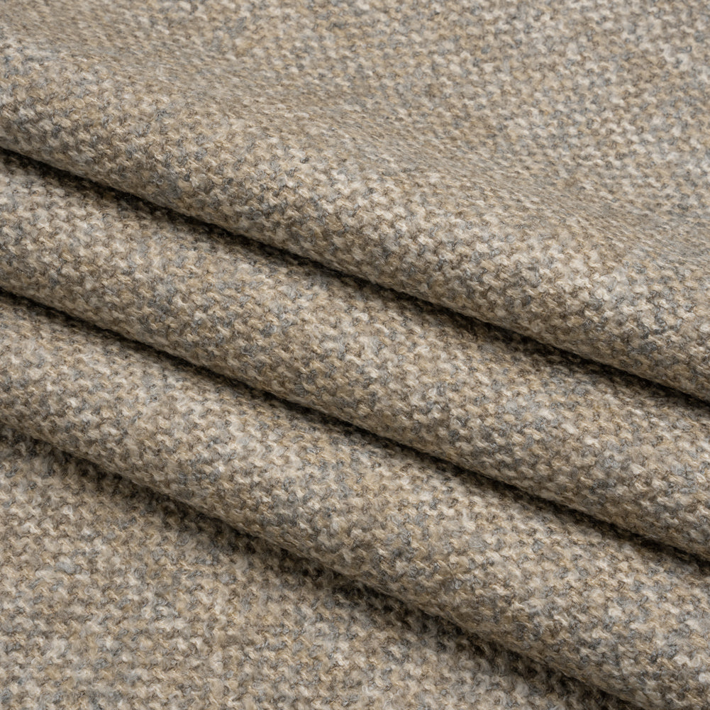 Tweed Upholstery Boucle with Latex Backing - Haze - Algrove Collection Folded
