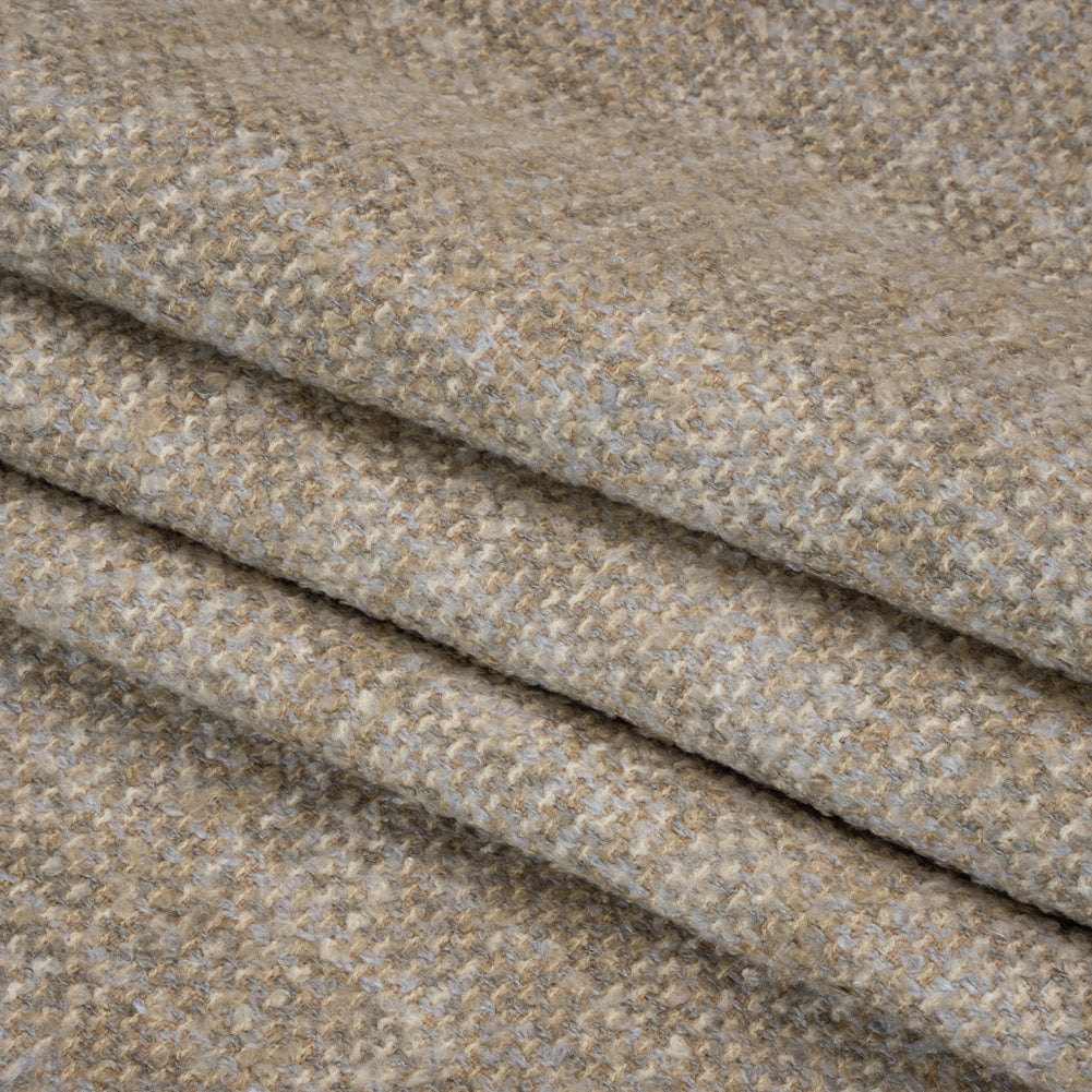 Tweed Upholstery Boucle with Latex Backing - Mineral - Algrove Collection Folded