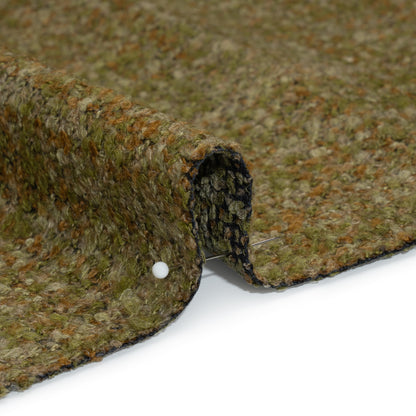 Tweed Upholstery Boucle with Latex Backing - Moss - Algrove Collection Detail