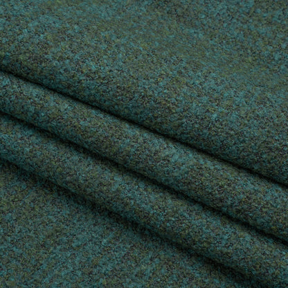 Tweed Upholstery Boucle with Latex Backing - Peacock - Algrove Collection Folded