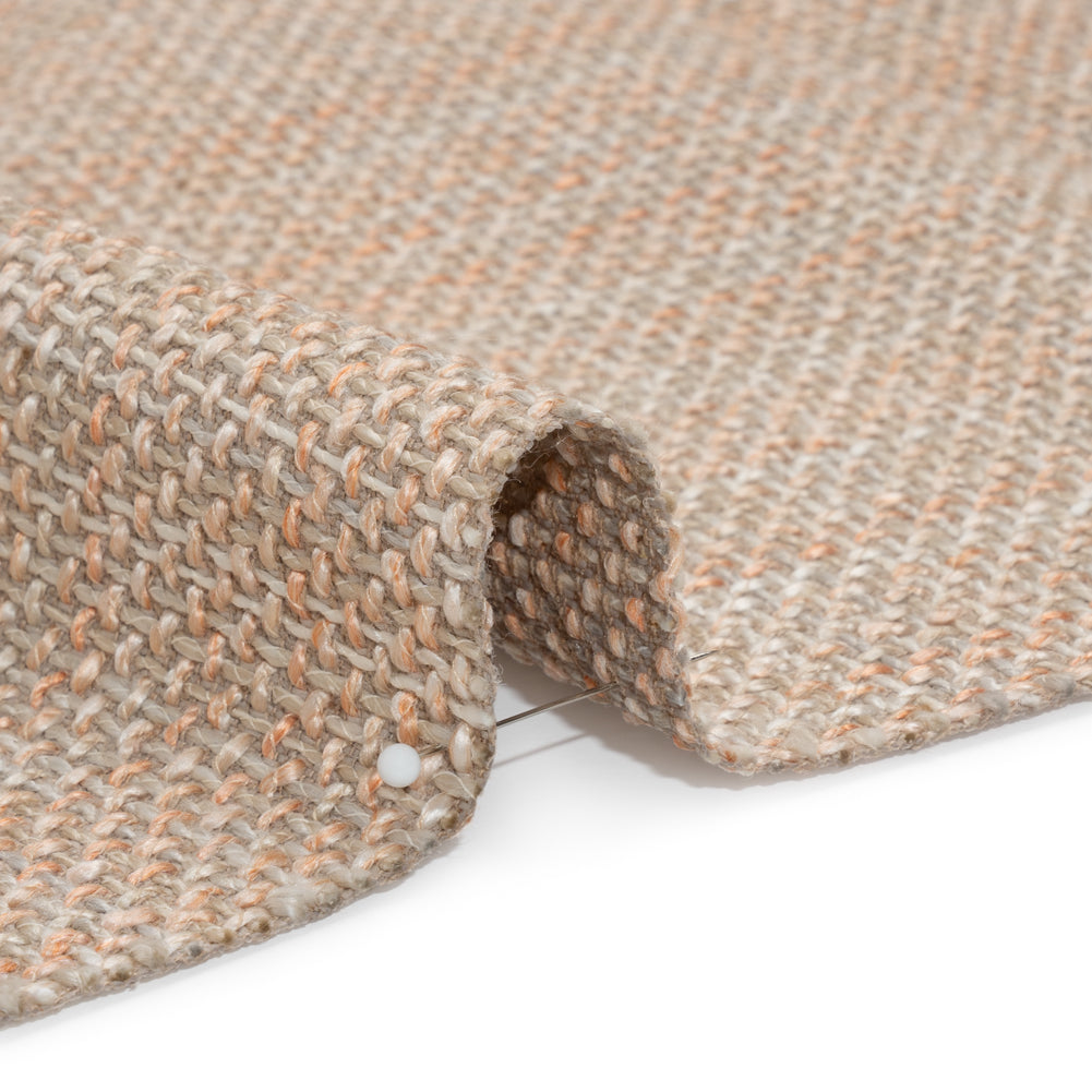 Vernon Melon Upholstery Tweed Detail