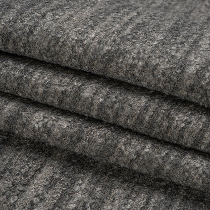 Plush Upholstery Boucle - Graphite Striated - Avenir Collection Folded