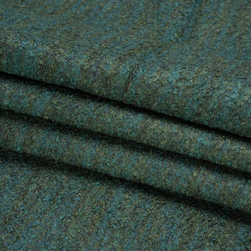Plush Upholstery Boucle - Marine Striated - Avenir Collection Folded