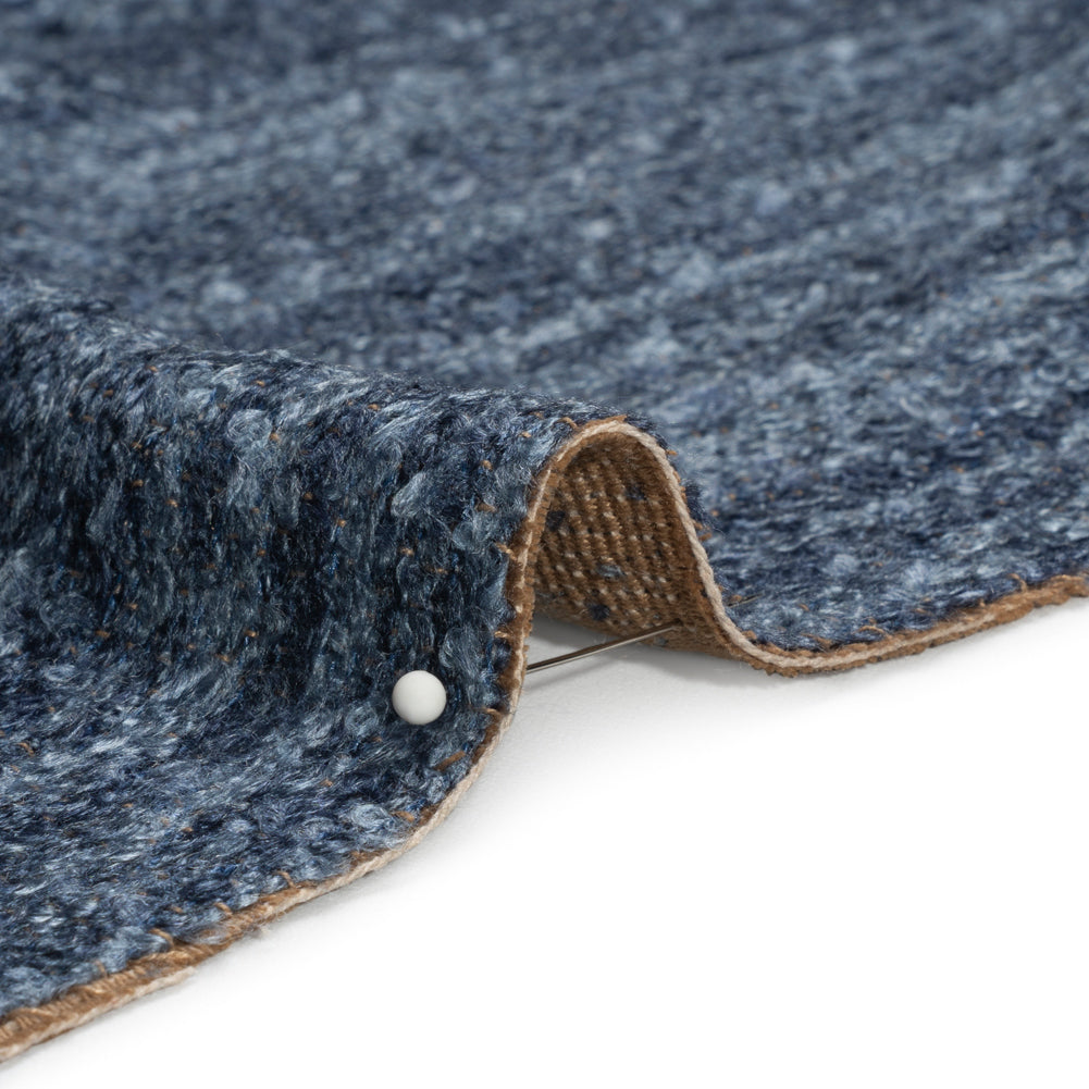 Plush Upholstery Boucle - Navy Striated - Avenir Collection Detail