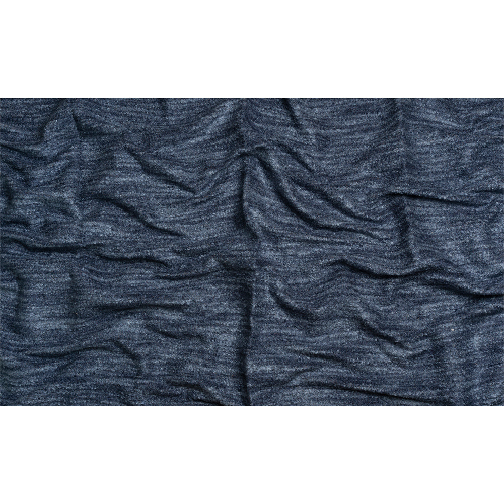 Plush Upholstery Boucle - Navy Striated - Avenir Collection Full