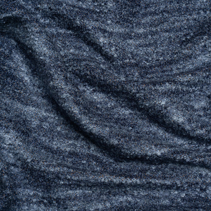 Plush Upholstery Boucle - Navy Striated - Avenir Collection