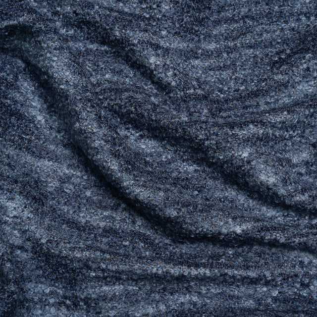 Plush Upholstery Boucle - Navy Striated - Avenir Collection
