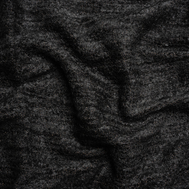 Plush Upholstery Boucle - Onyx Striated - Avenir Collection