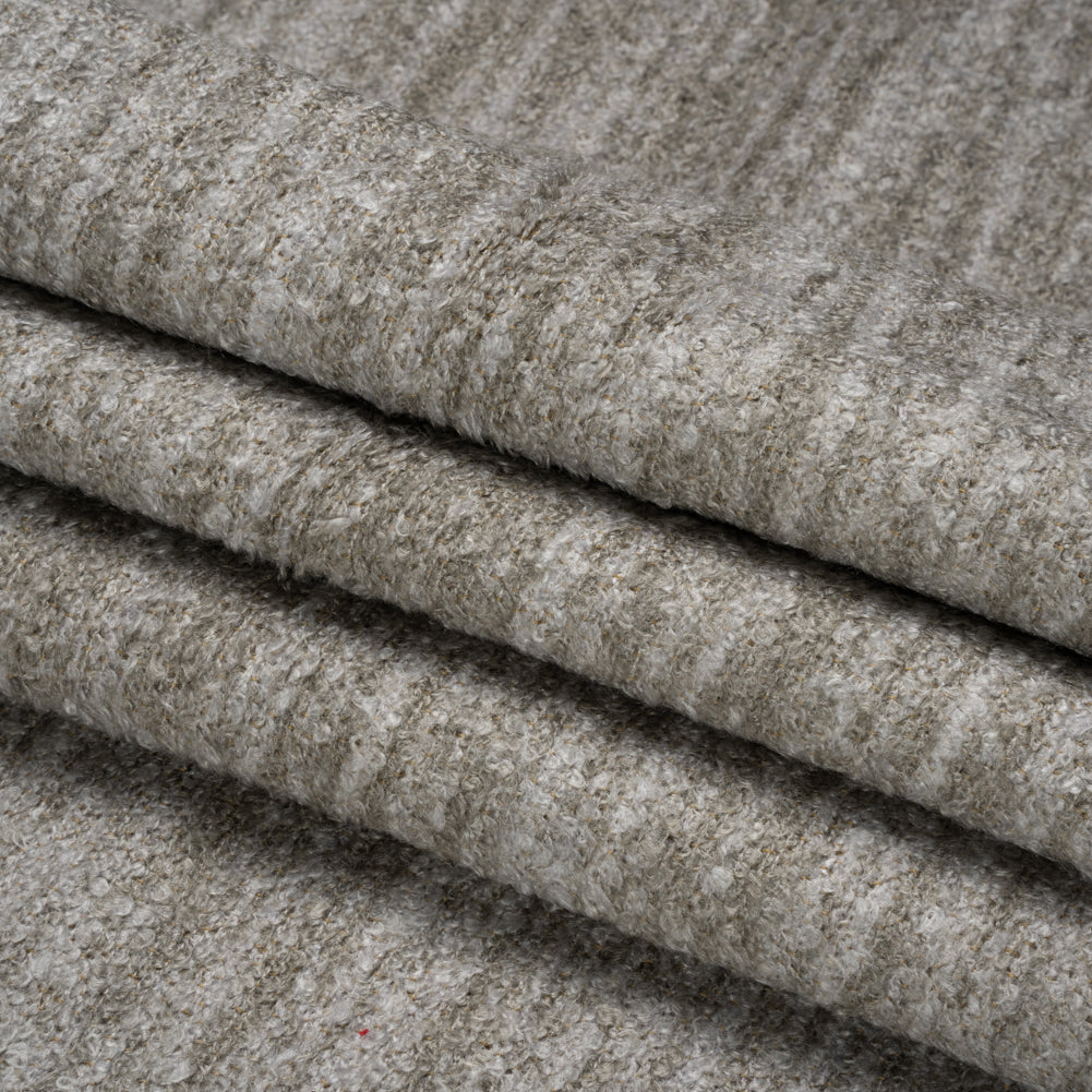 Plush Upholstery Boucle - Pebble Striated - Avenir Collection Folded