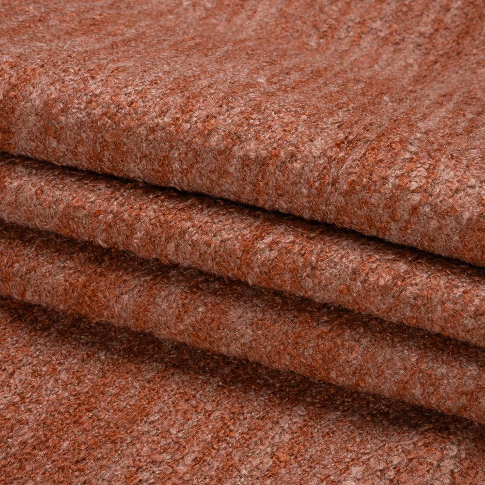 Plush Upholstery Boucle - Redwood Striated - Avenir Collection Folded