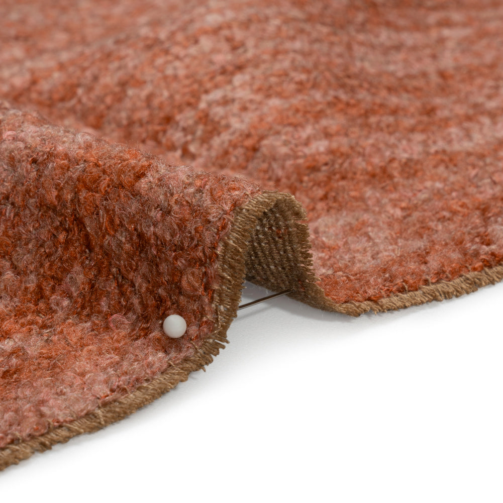 Plush Upholstery Boucle - Redwood Striated - Avenir Collection Detail