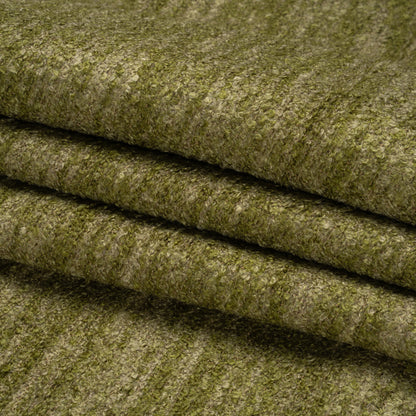 Plush Upholstery Boucle - Sage Striated - Avenir Collection Folded