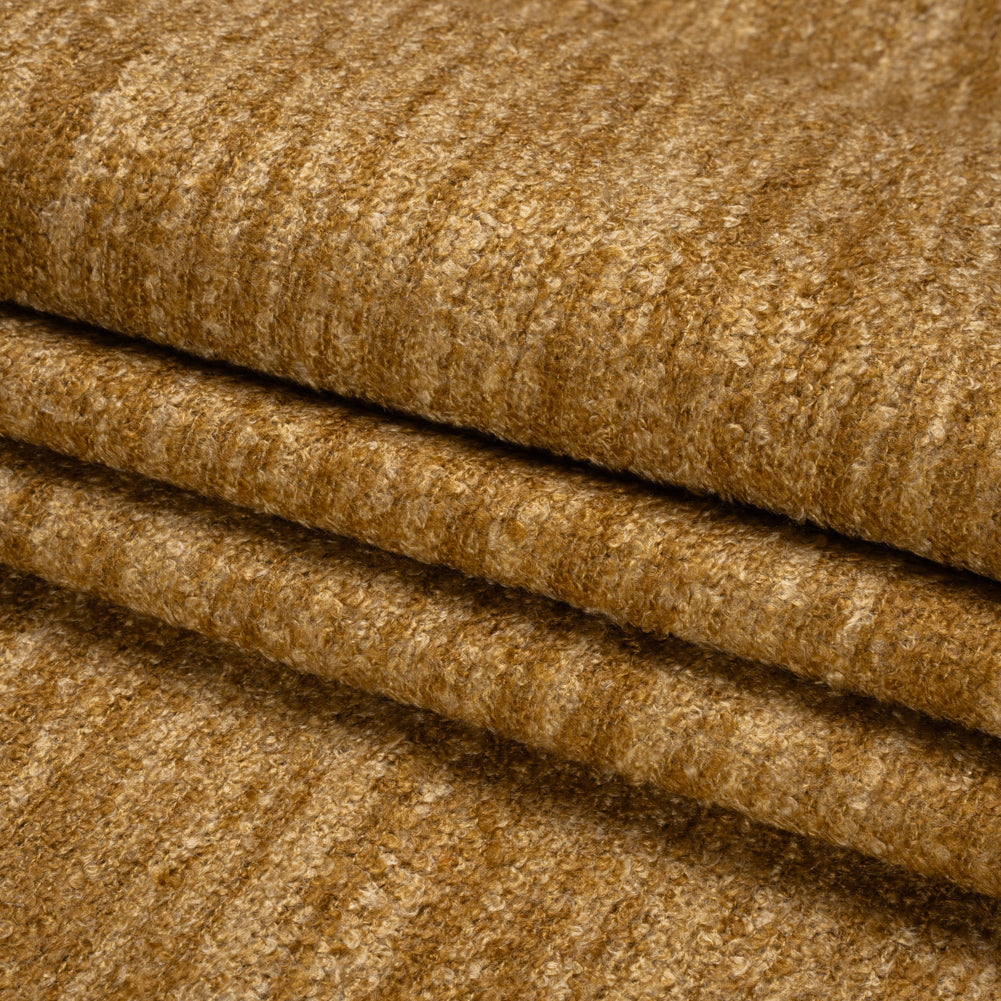 Plush Upholstery Boucle - Sandstone Striated - Avenir Collection Folded