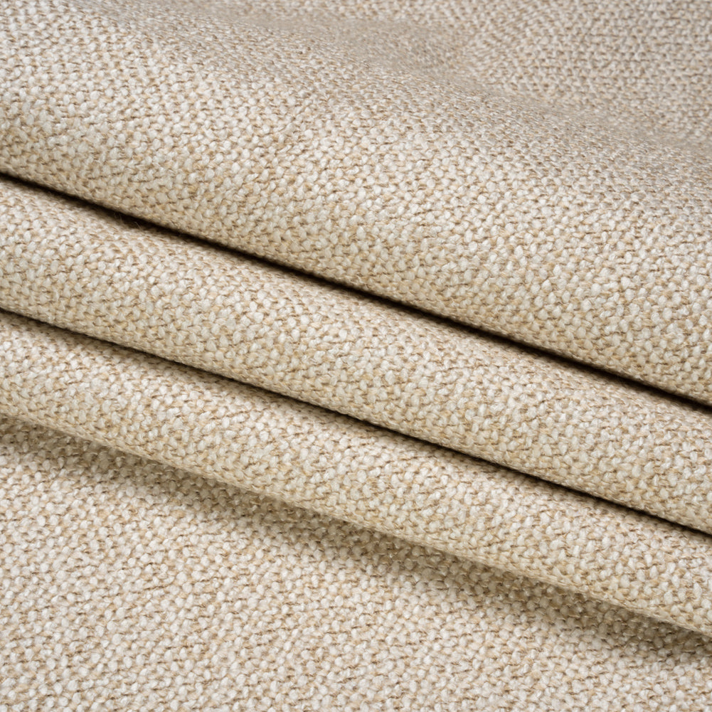 Upholstery Tweed with Latex Backing - Ivory - Wyverstone Collection Folded