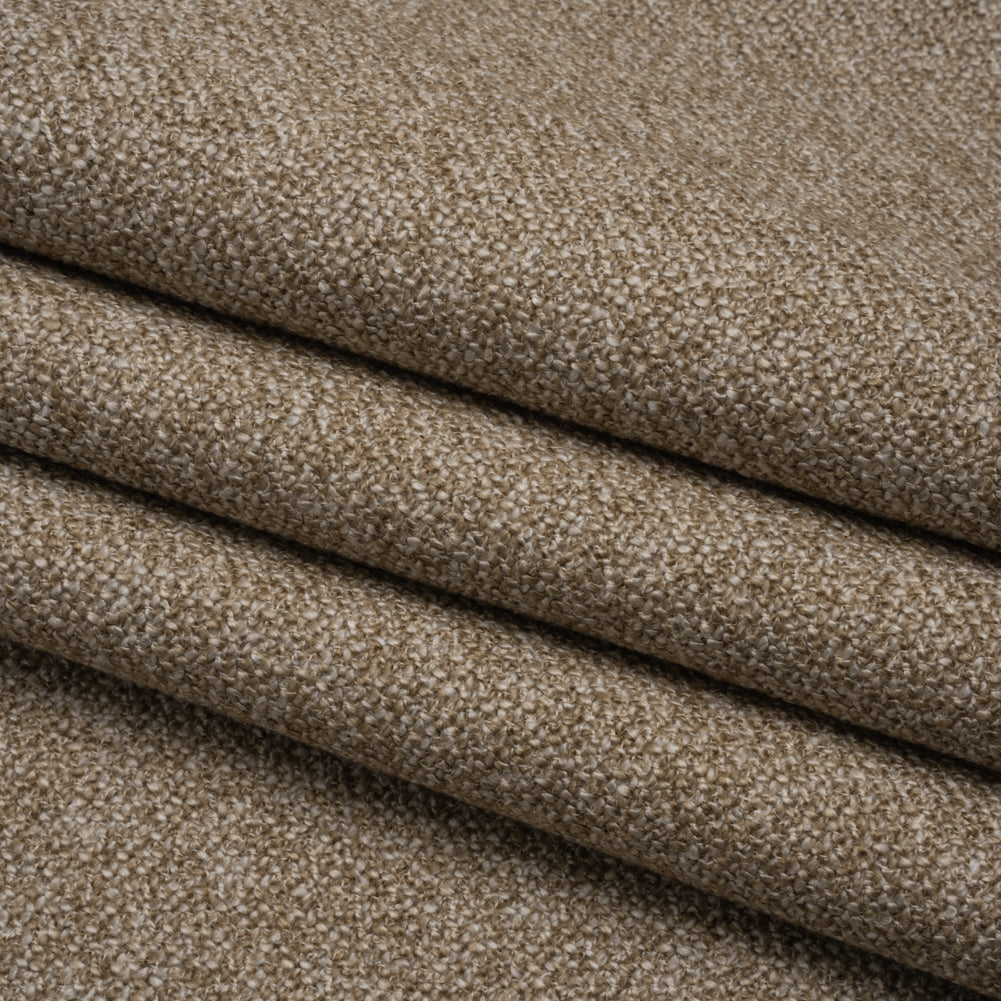 Upholstery Tweed with Latex Backing - Linen - Wyverstone Collection - Folded