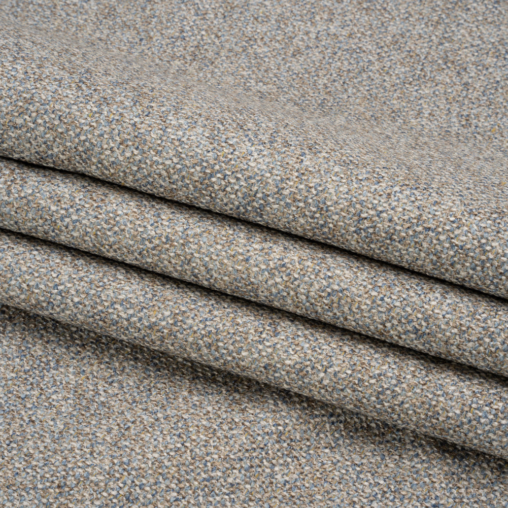 Upholstery Tweed with Latex Backing - Sky - Wyverstone Collection Folded