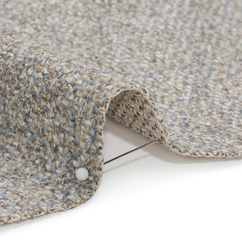 Upholstery Tweed with Latex Backing - Sky - Wyverstone Collection Detail