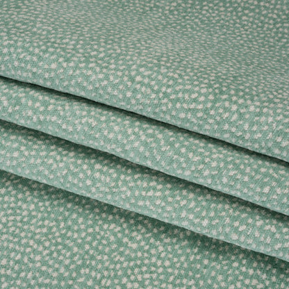 Upholstery Chenille - Aqua Spotted - Remus Collection Folded