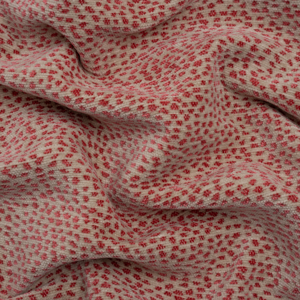 Upholstery Chenille - Carnation Spotted - Remus Collection