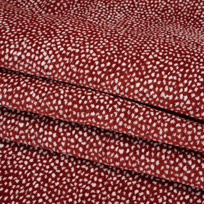Upholstery Chenille - Cherry Spotted - Remus Collection Folded