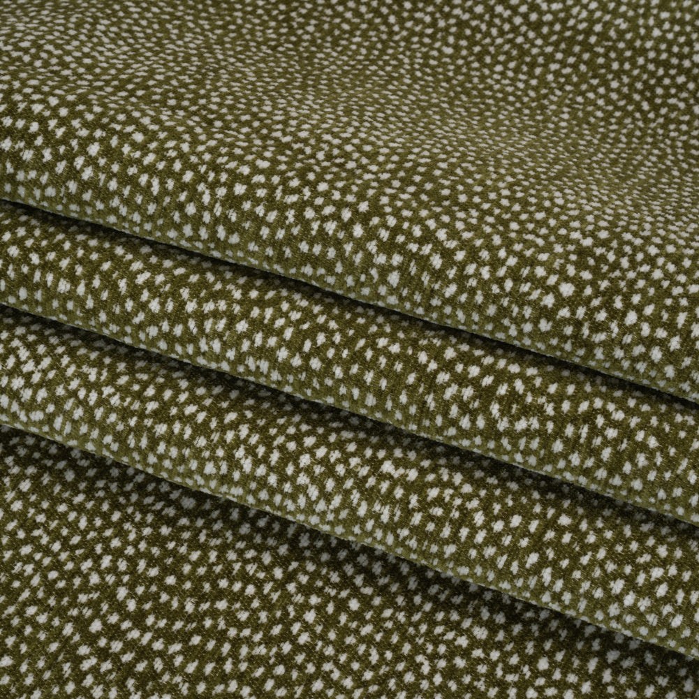 Upholstery Chenille - Dirty Martini Spotted - Remus Collection Folded