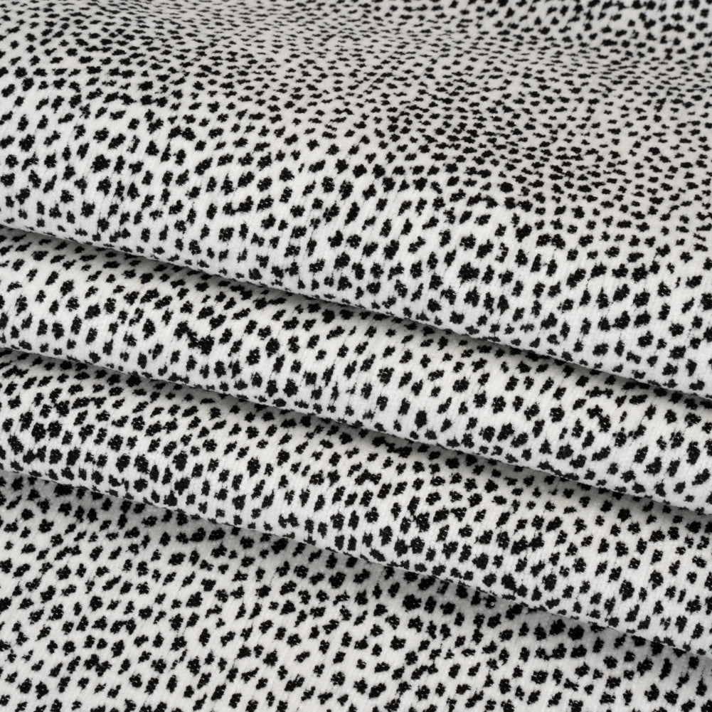 Upholstery Chenille - Domino Spotted - Remus Collection Folded