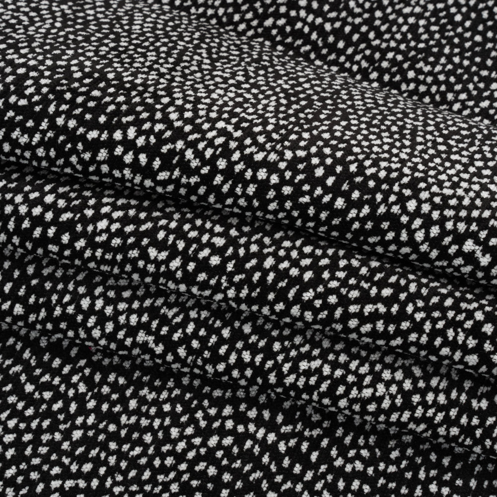 Upholstery Chenille - Ebony Spotted - Remus Collection Folded