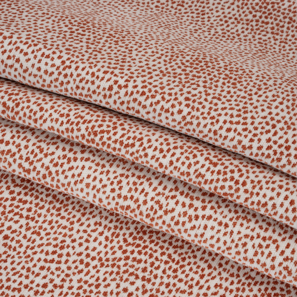 Upholstery Chenille - Fire Spotted - Remus Collection Folded