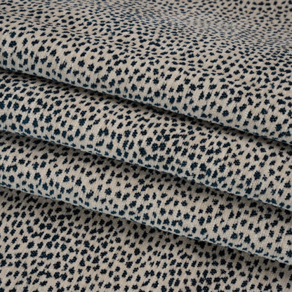 Upholstery Chenille - Indigo Spotted - Remus Collection Folded