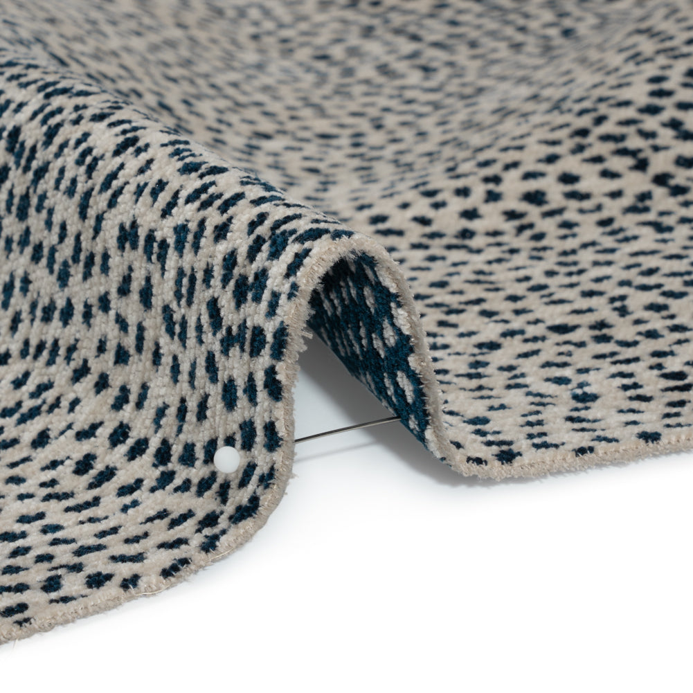 Upholstery Chenille - Indigo Spotted - Remus Collection Detail