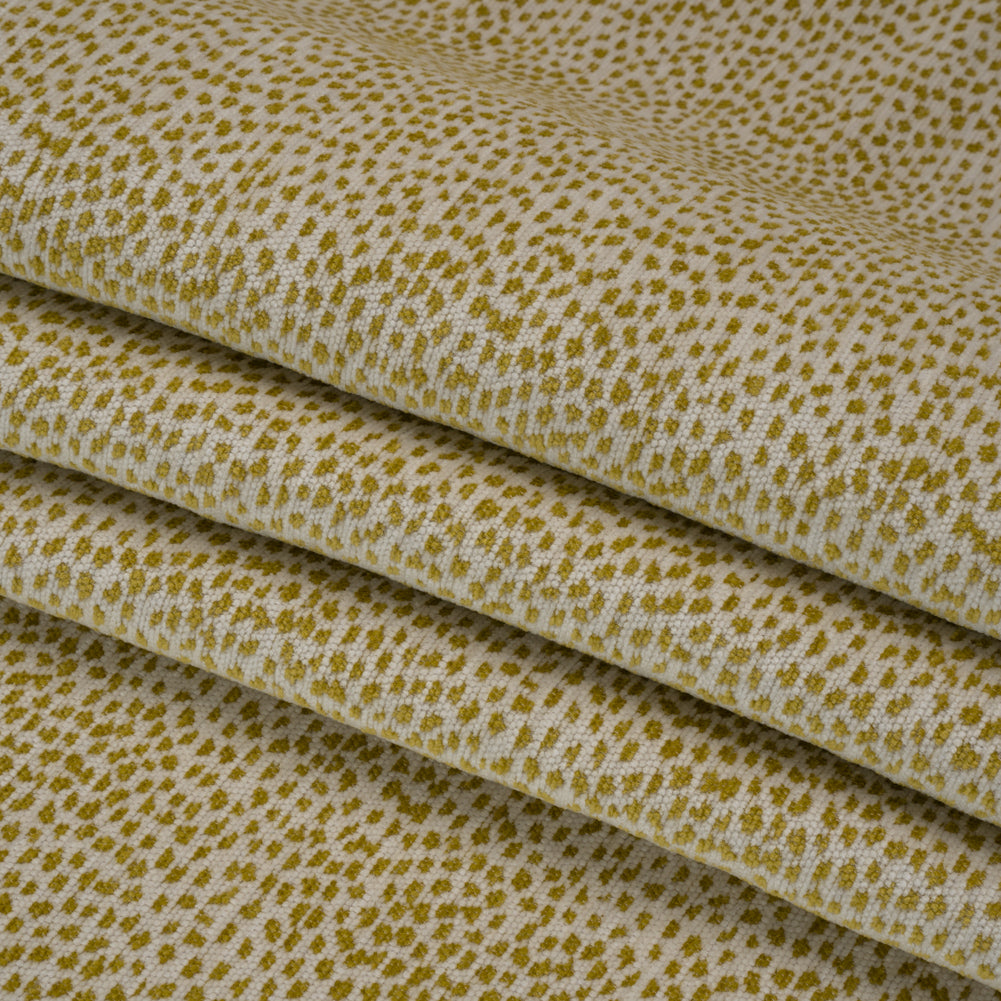 Upholstery Chenille - Kiwi Spotted - Remus Collection Folded