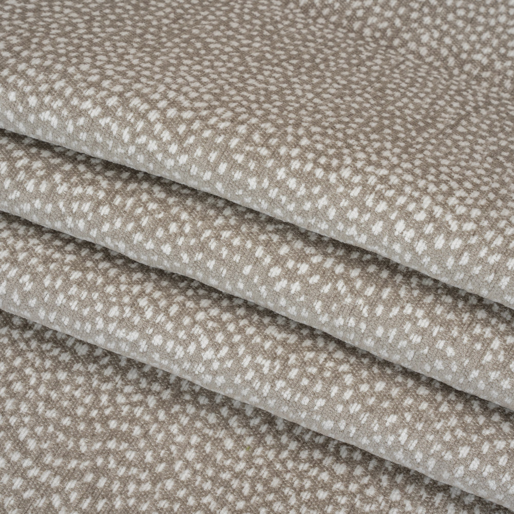 Upholstery Chenille - Matte Grey Spotted - Remus Collection Folded