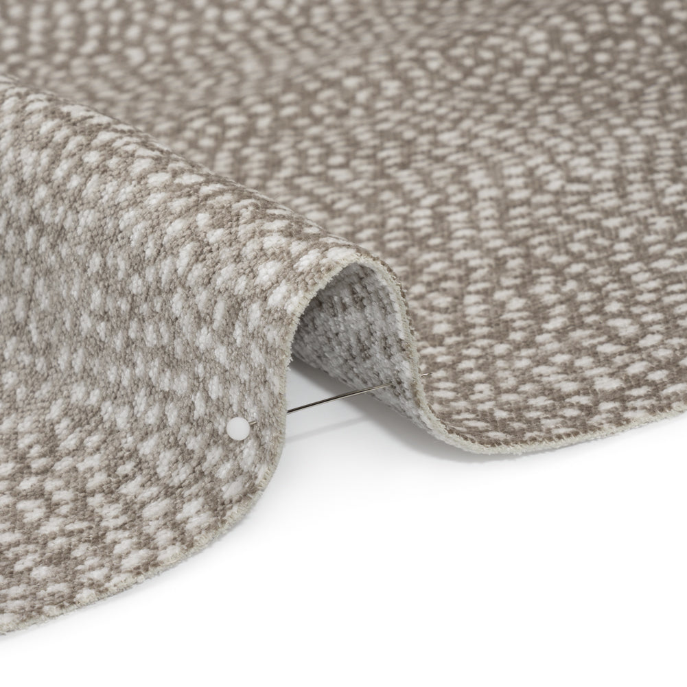 Upholstery Chenille - Matte Grey Spotted - Remus Collection Detail
