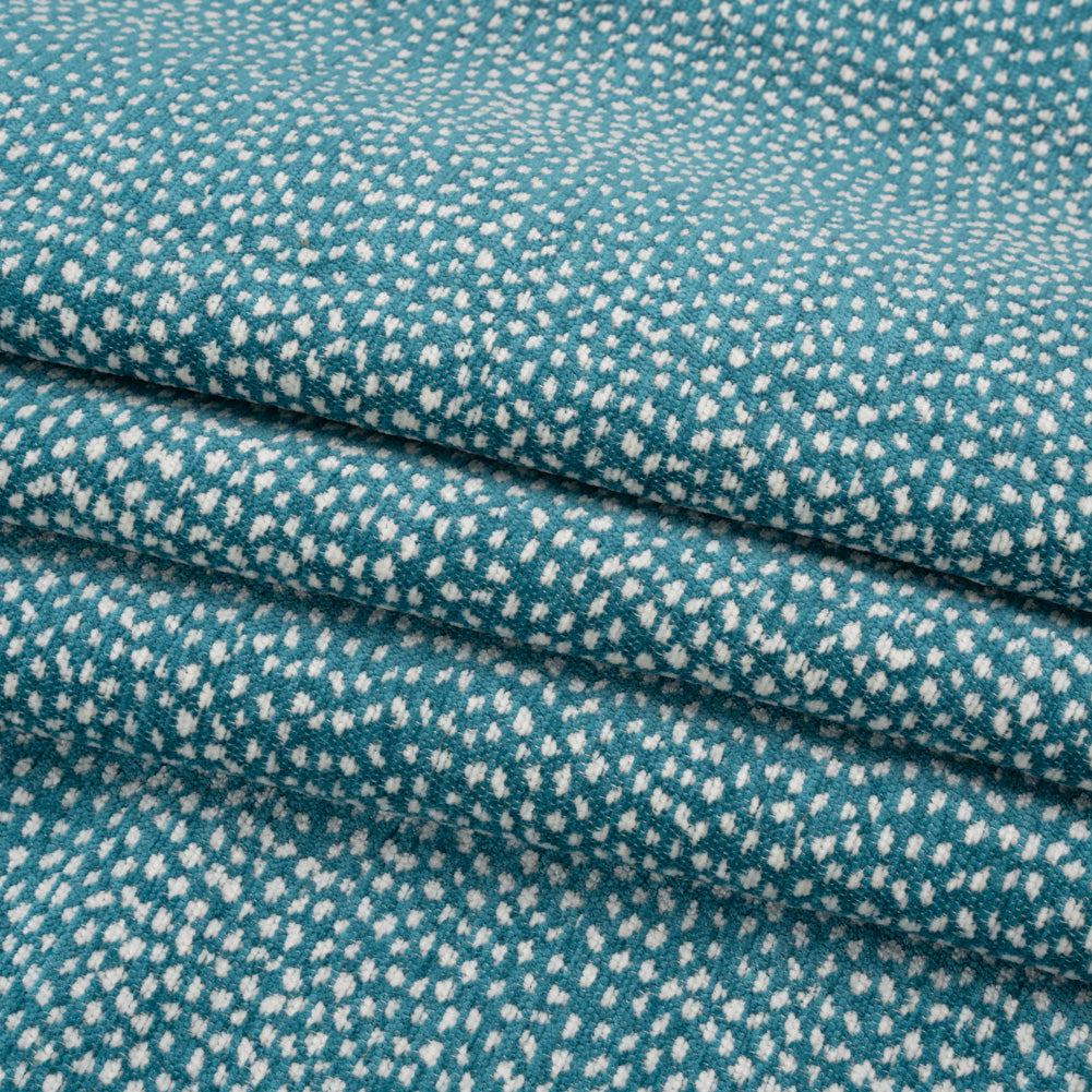 Upholstery Chenille - Peacock Spotted - Remus Collection Folded