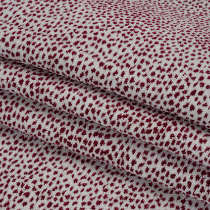 Upholstery Chenille - Raspberry Spotted - Remus Collection Folded