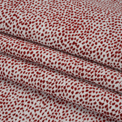 Upholstery Chenille - Ruby Spotted - Remus Collection Folded