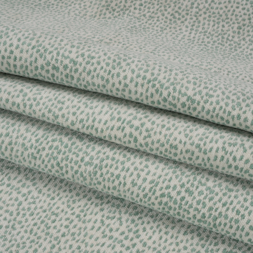 Upholstery Chenille - Spa Spotted - Remus Collection Folded