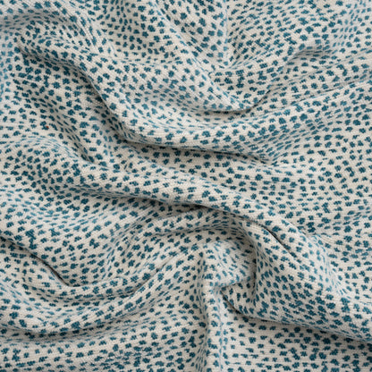 Upholstery Chenille - Teal Spotted - Remus Collection