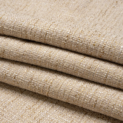 Tweed Upholstery Woven with Latex Backing - Beige - Heath Collection Folded