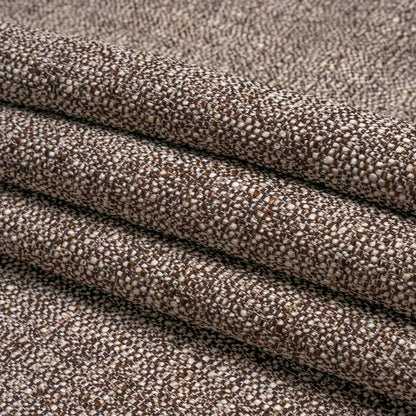 Tweed Upholstery Woven with Latex Backing - Cocoa - Heath Collection Folded