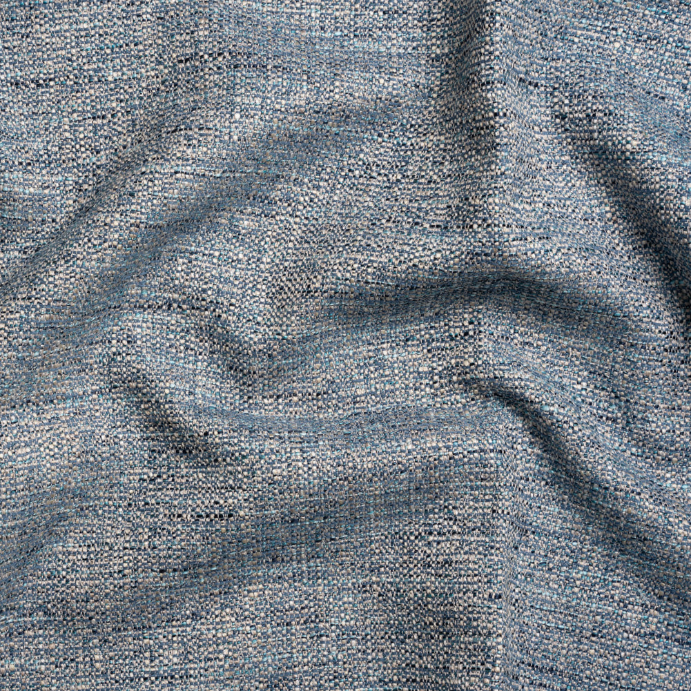 Tweed Upholstery Woven with Latex Backing - Denim - Heath Collection