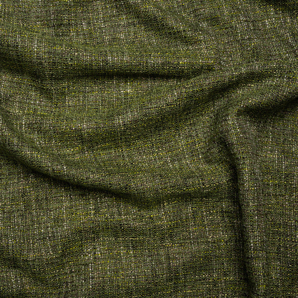 Tweed Upholstery Woven with Latex Backing - Emerald - Heath Collection