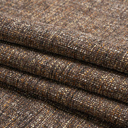 Tweed Upholstery Woven with Latex Backing - Espresso - Heath Collection Folded