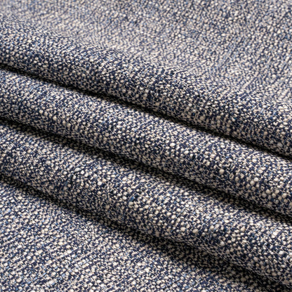 Tweed Upholstery Woven with Latex Backing - Indigo - Heath Collection Folded