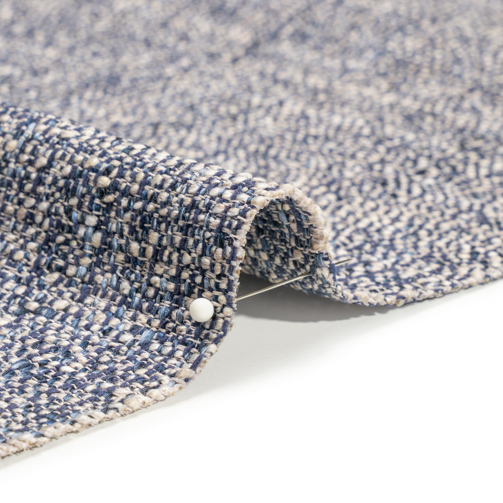 Tweed Upholstery Woven with Latex Backing - Indigo - Heath Collection Detail