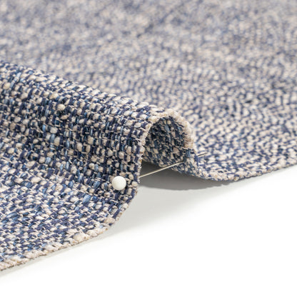 Tweed Upholstery Woven with Latex Backing - Indigo - Heath Collection Detail