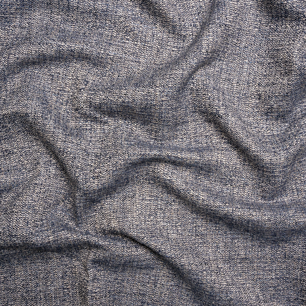 Tweed Upholstery Woven with Latex Backing - Indigo - Heath Collection