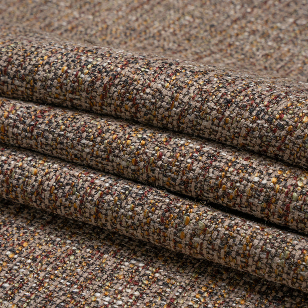 Tweed Upholstery Woven with Latex Backing - Marble - Heath Collection Folded